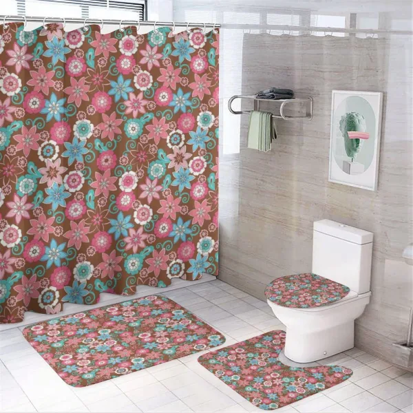 Flower Petals Florets on a shower curtain