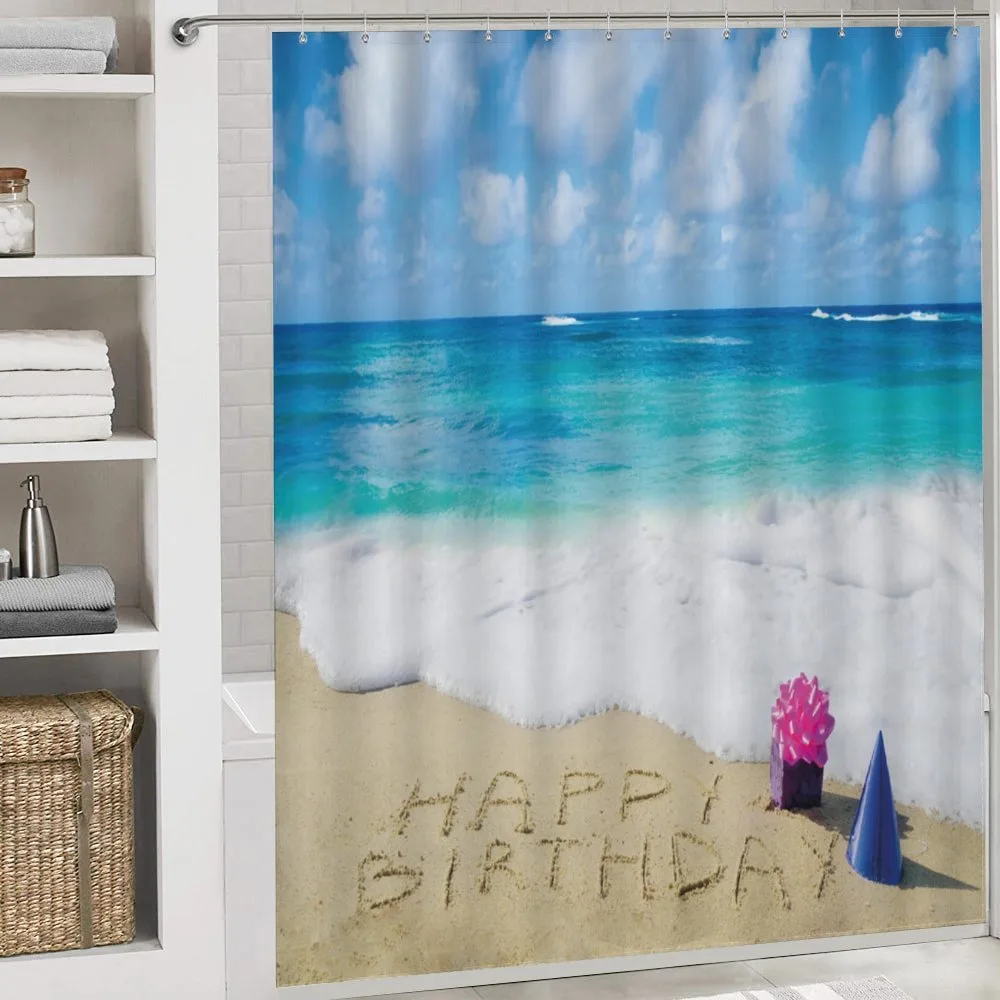 Happy Birthday on Sand — Detail 4