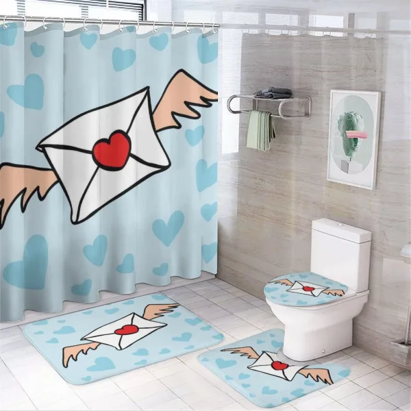 Heart Seal Love on a shower curtain