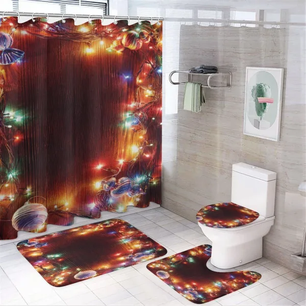 Hipster Grunge Tinsel on a shower curtain
