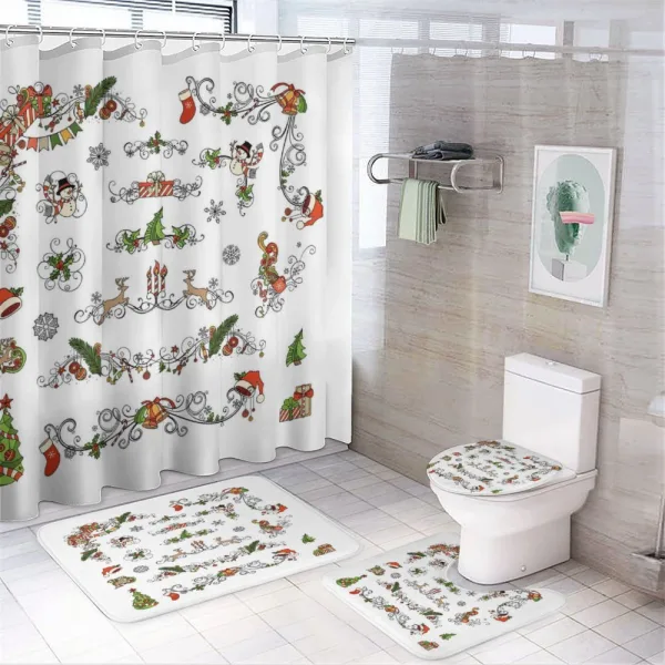 Holiday on a shower curtain