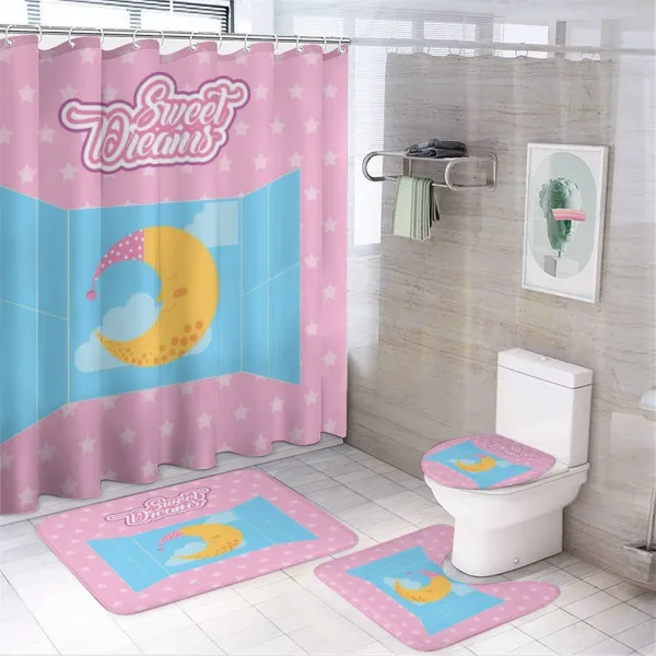 Moon Sky Window on a shower curtain