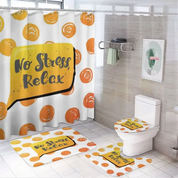 No Stress Relax in Bubble on a shower curtain
