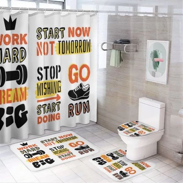 Positive Words Motivational on a shower curtain