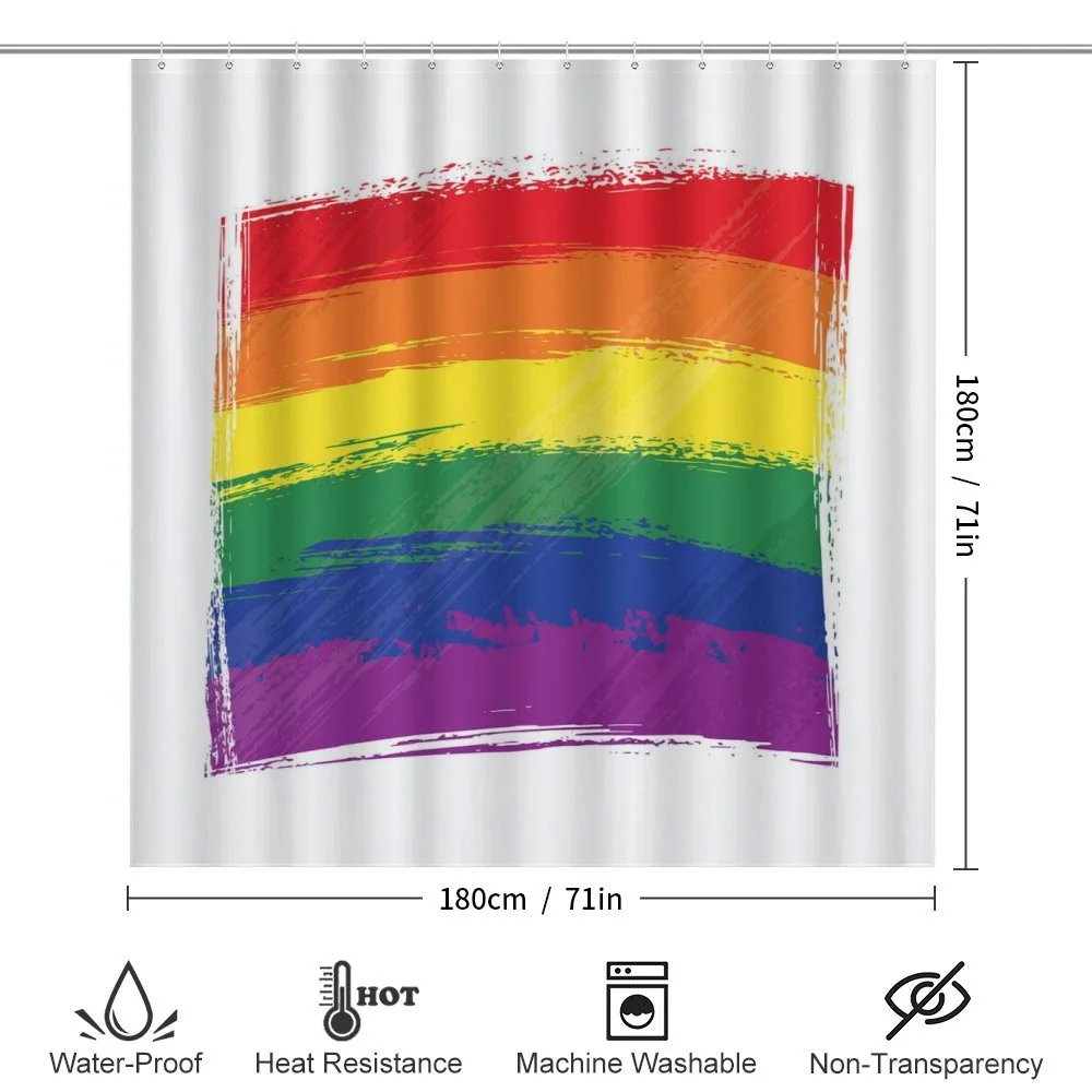 Watercolor Rainbow Flag Love — Detail 2