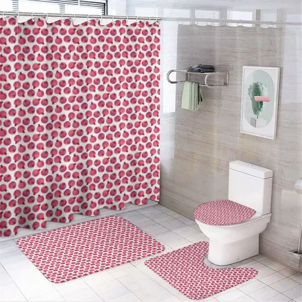 Watercolor Style Pomegranates on a shower curtain