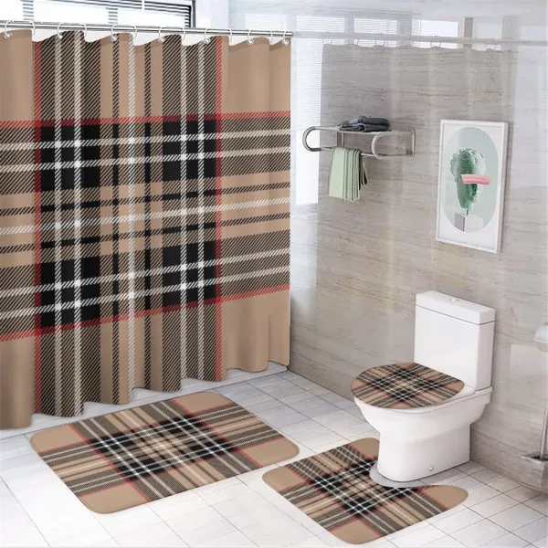 Classic British Plaid on a shower curtain