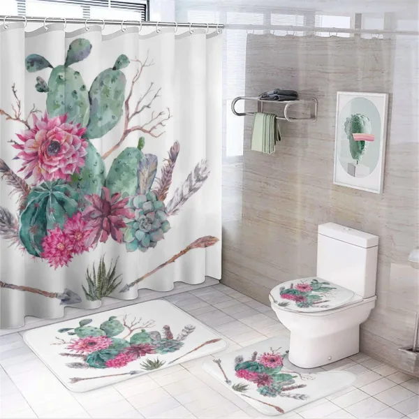 Exotic Bouquet Vintage on a shower curtain