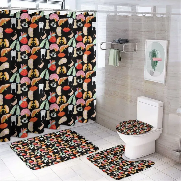Human Parts Organs Pattern on a shower curtain