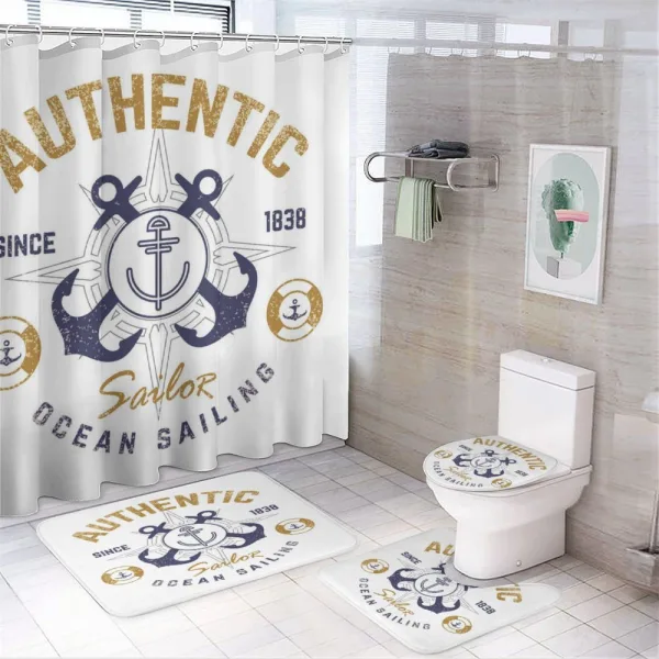 Lifeboy Rudder Captain on a shower curtain