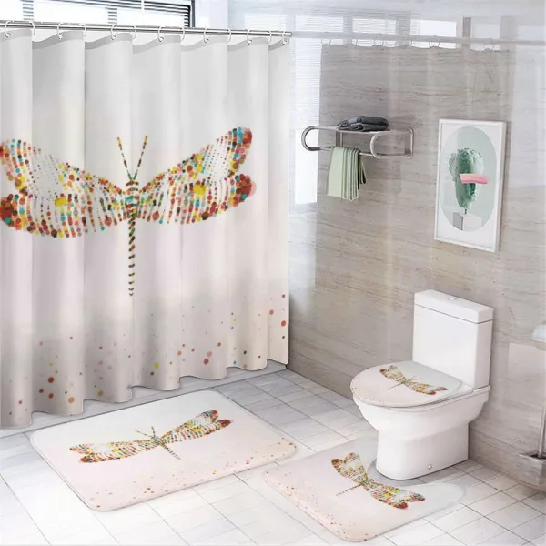 Majestic Dragonfly Art on a shower curtain