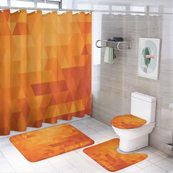 Shapes and Patterns on a shower curtain