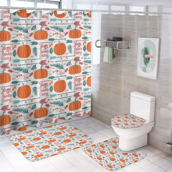 Thanksgiving on a shower curtain