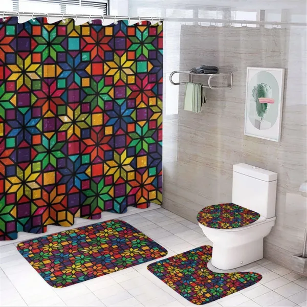 Window Glass Pattern on a shower curtain