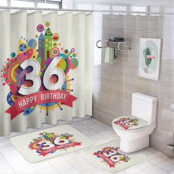 Birthday Party Theme on a shower curtain