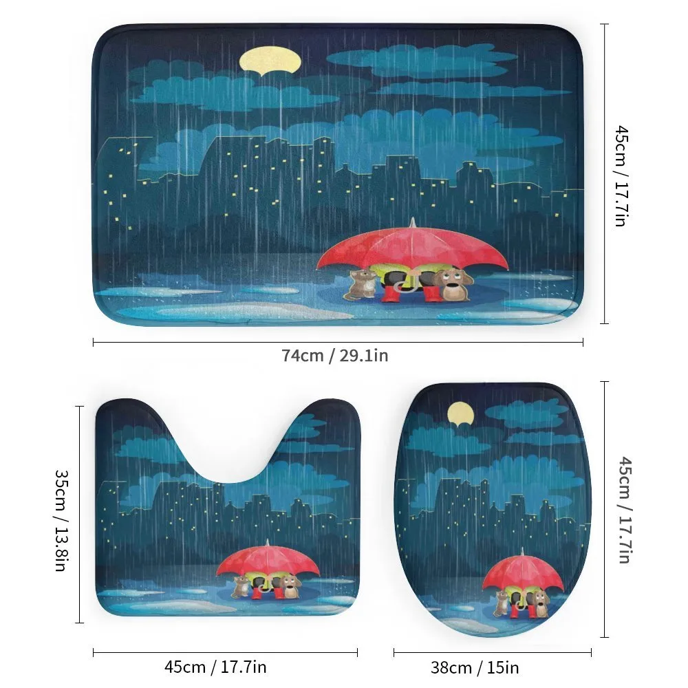 Cartoon Animal under Rain — Detail 1