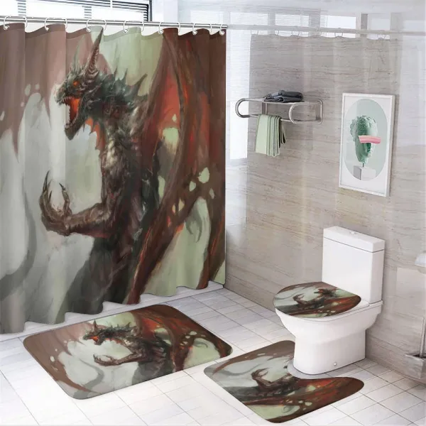 Creature Dragon on a shower curtain