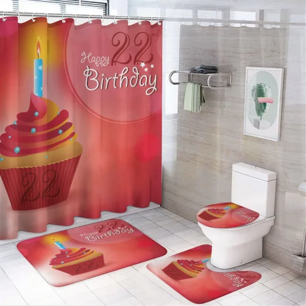 Cupcake Romantic on a shower curtain