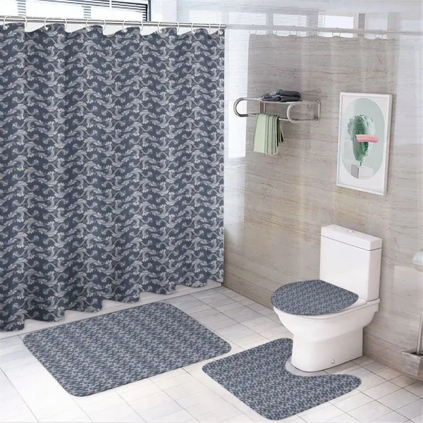 Floral Swirls Pattern on a shower curtain