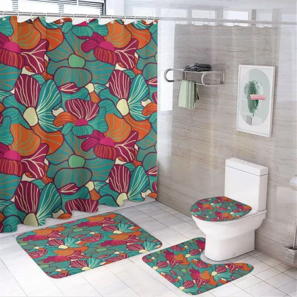 Flourish Foliage Petals on a shower curtain
