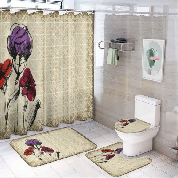 Flower Petals Grunge on a shower curtain
