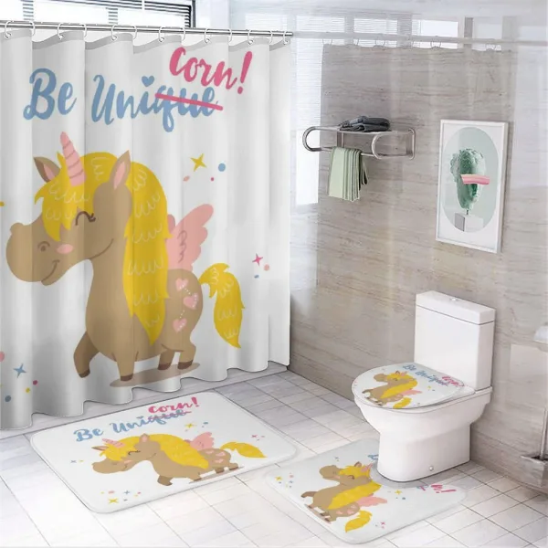 Funny Kids Words Vivid on a shower curtain