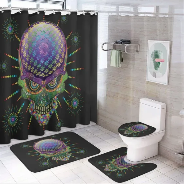 Halloween Mexico Skull on a shower curtain
