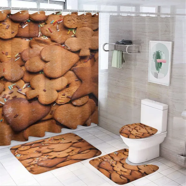 Heart Shaped with Sprinkles on a shower curtain