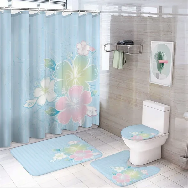 Hibiscus Exotic Plant on a shower curtain
