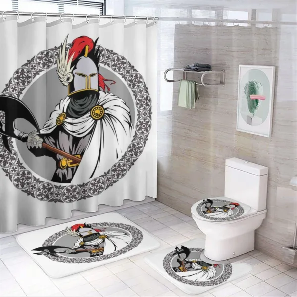 Knight Heroic Armour on a shower curtain