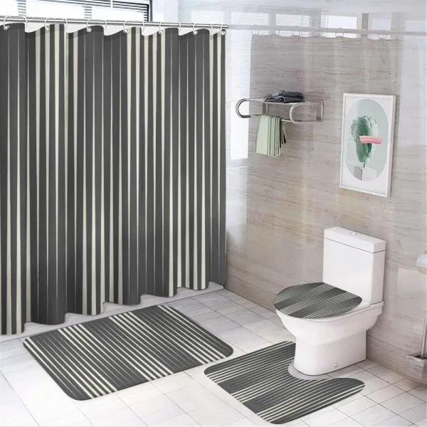 Minimalist Stripes on a shower curtain