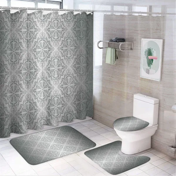 Monochrome Victorian on a shower curtain
