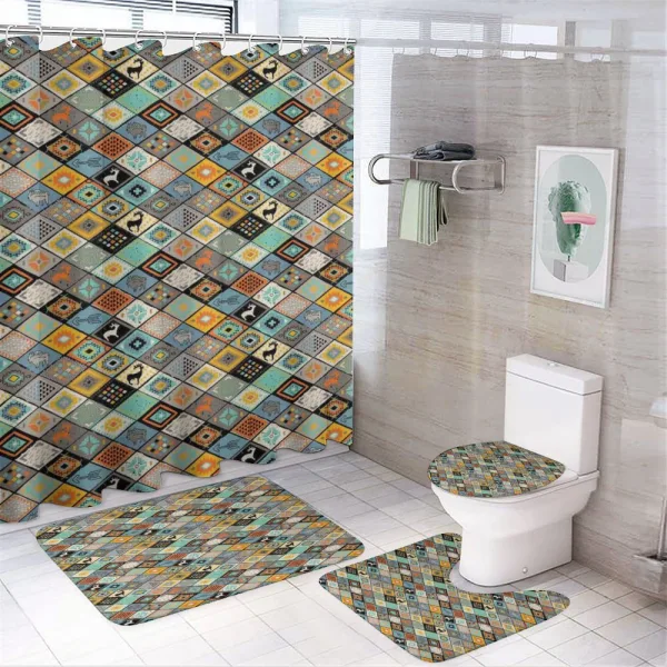 Mosaic Art on a shower curtain