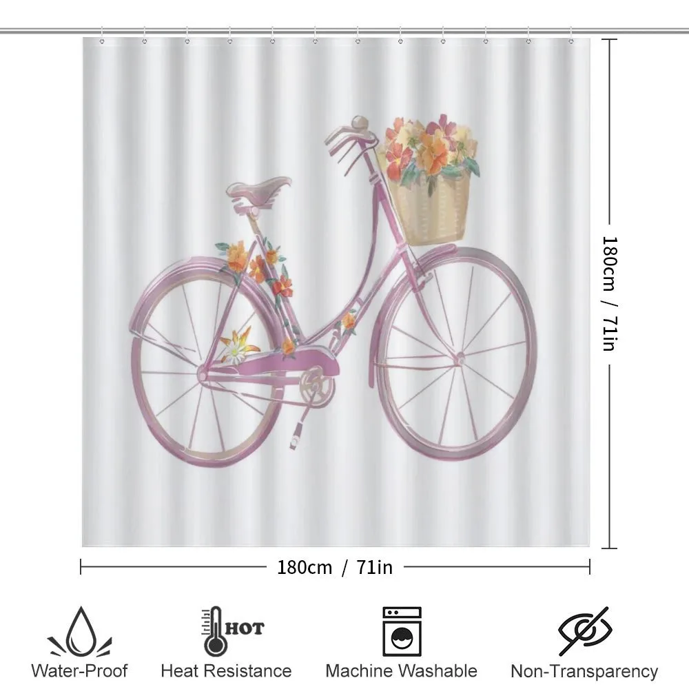 Pink Bike Flowers Art — Detail 2