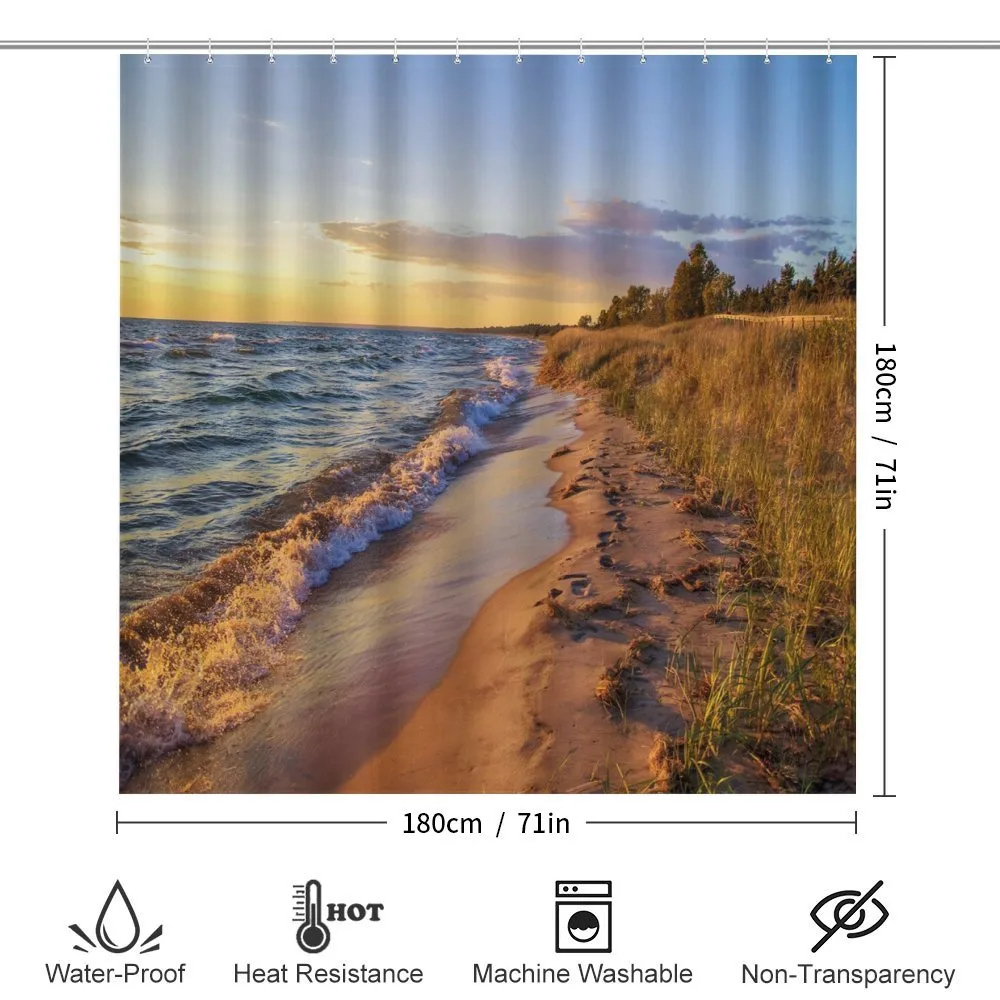 Sandy Calm Beach Sunset — Detail 2