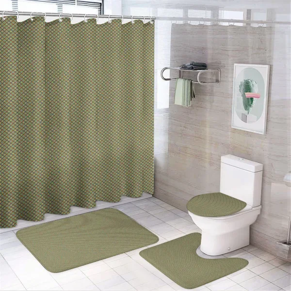 Simple Rhombus Cells Tile on a shower curtain