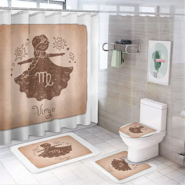 Constellation Image Girl on a shower curtain