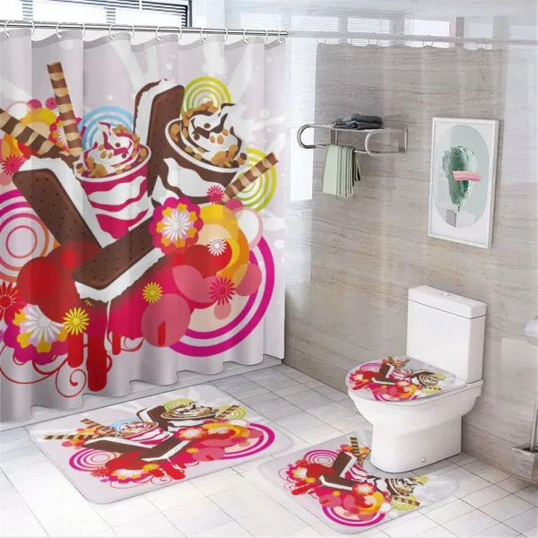 Flowers Deserts on a shower curtain