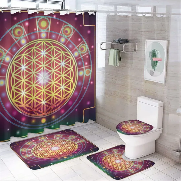 Form Motif on a shower curtain