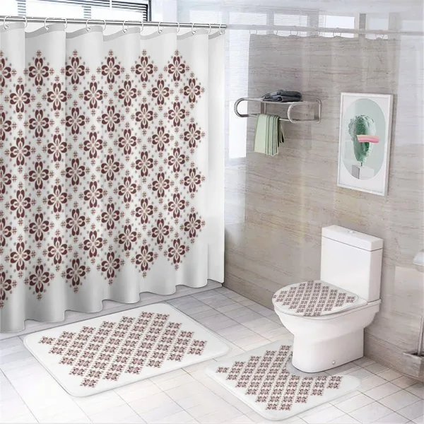 Indonesian Native Tile on a shower curtain
