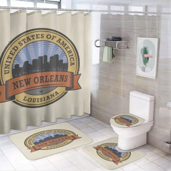 Louisiana City View on a shower curtain