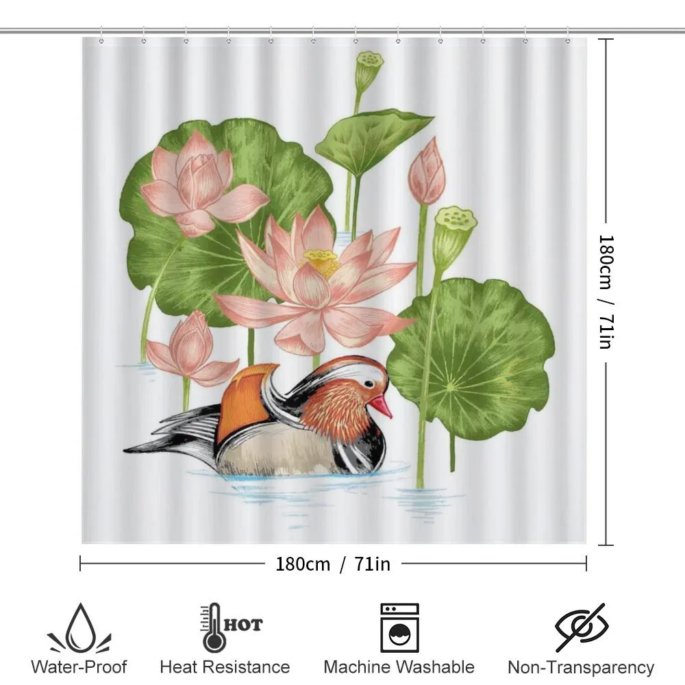 Mandarin in Pond — Detail 2