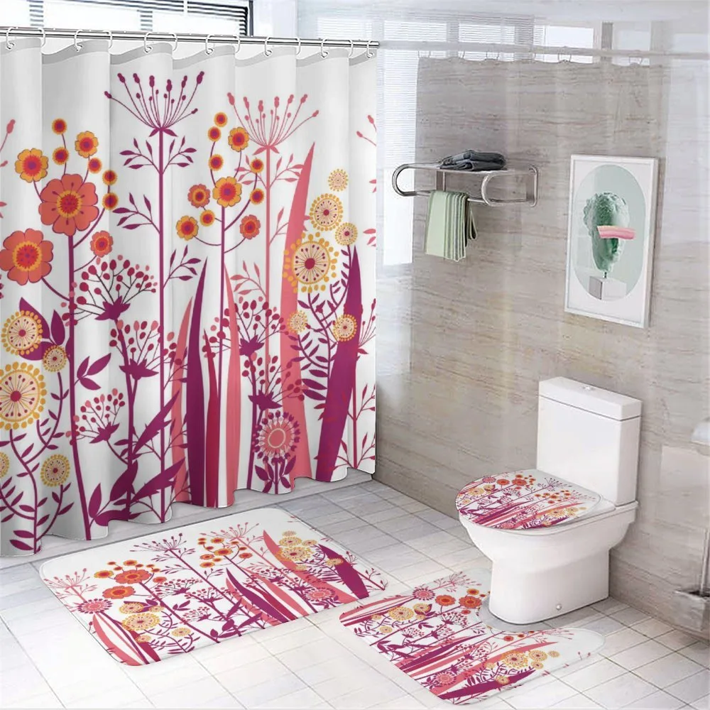Pink Florals Leaves Buds — Your design