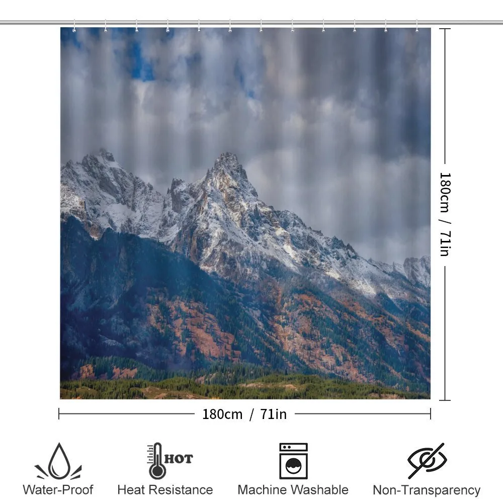 Snowy Scene Grand Teton — Detail 2