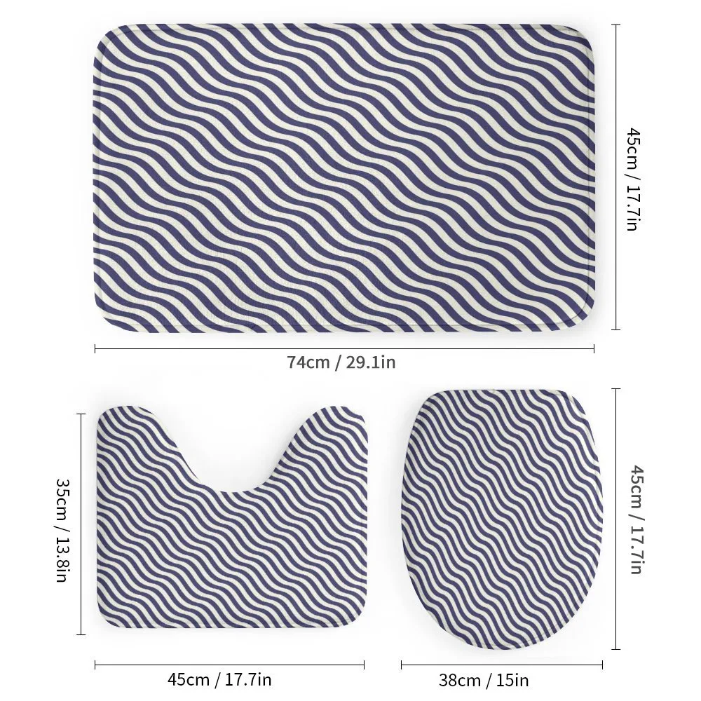 Wavy Stripes Dark Blue — Detail 1