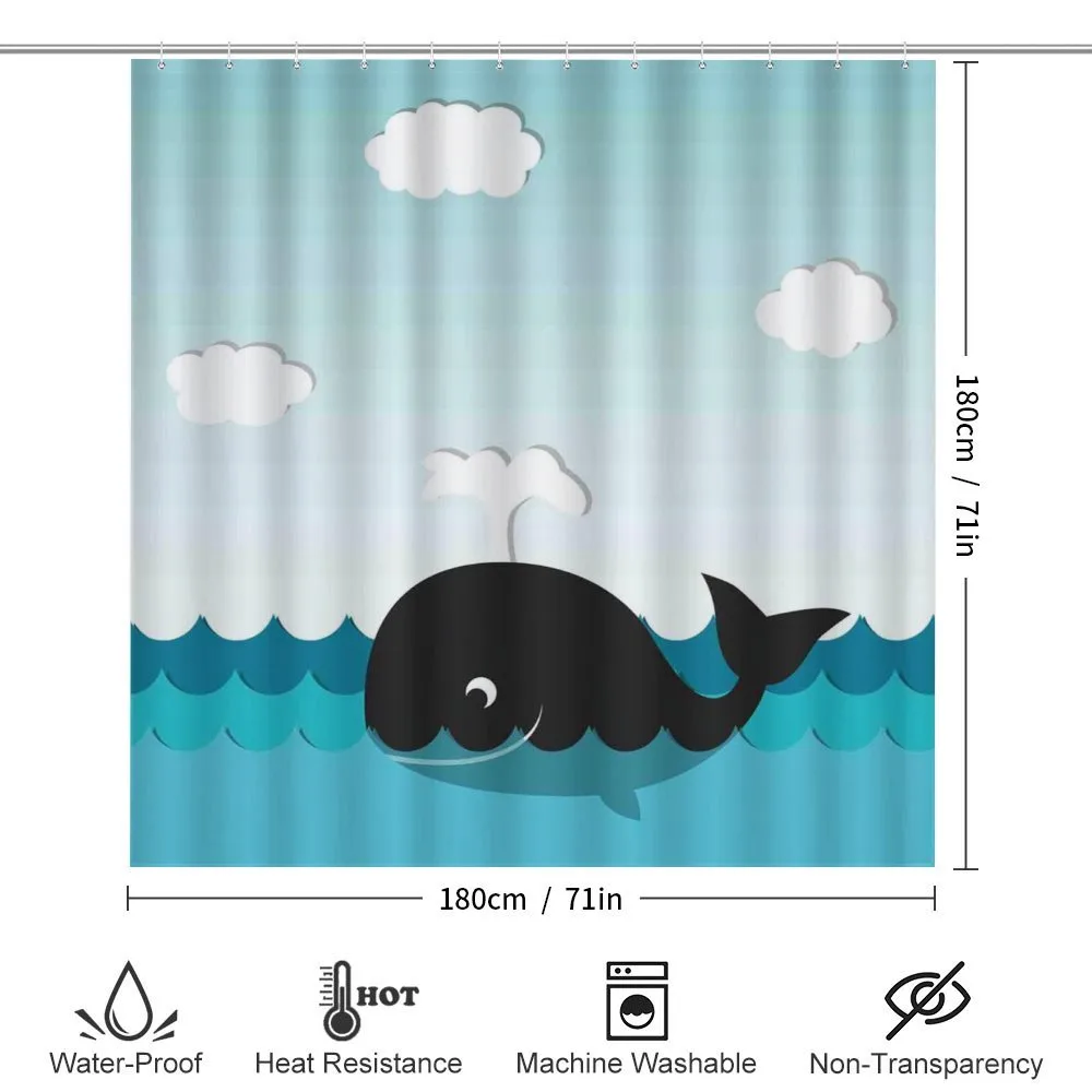Whale in Wavy Ocean — Detail 2