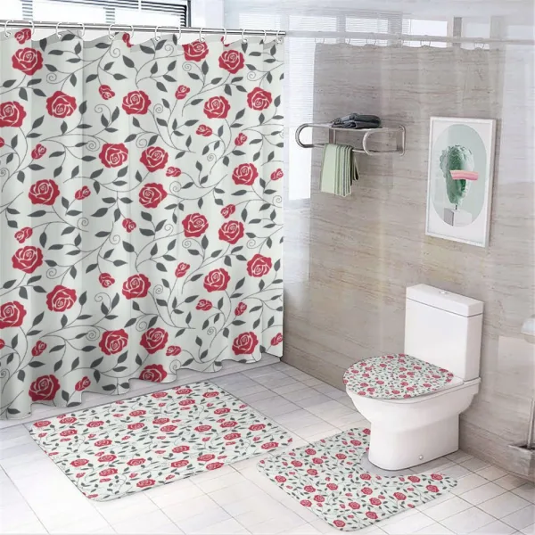 Abstract Silhouette Garden on a shower curtain