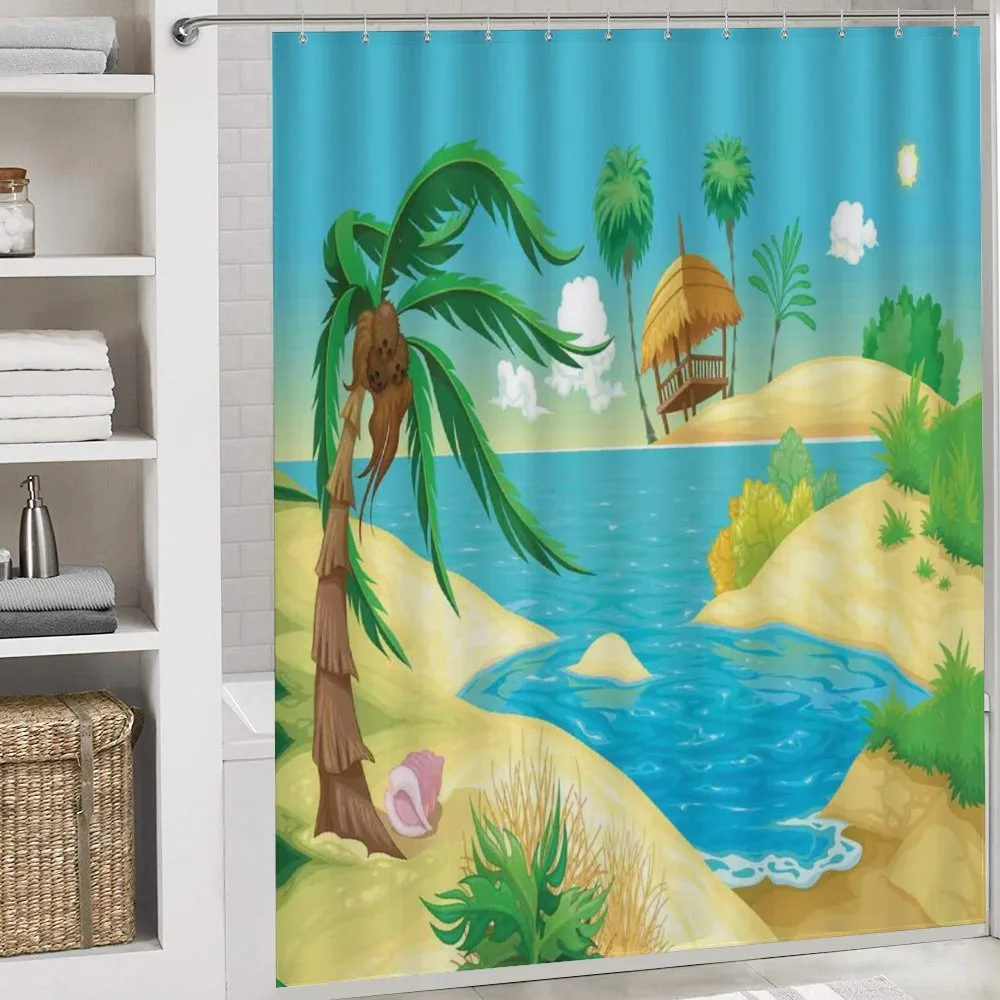 Beach View Cartoon Design — Detail 4