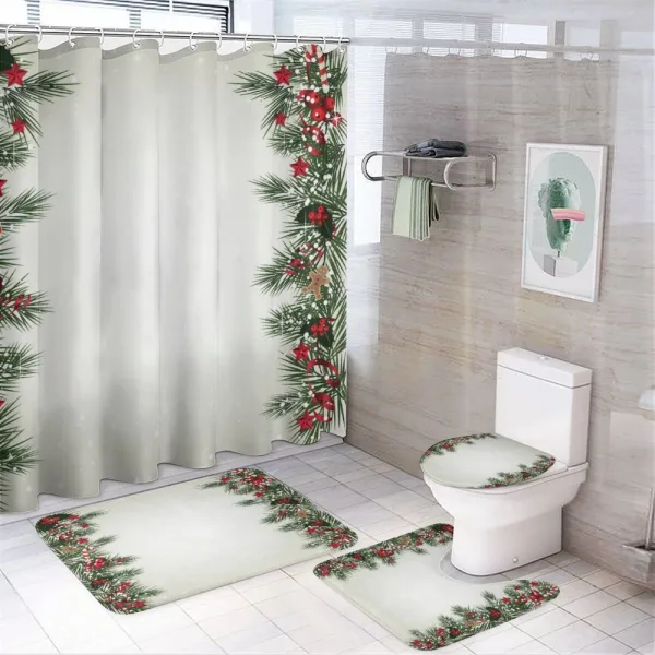 Branch Berry on a shower curtain