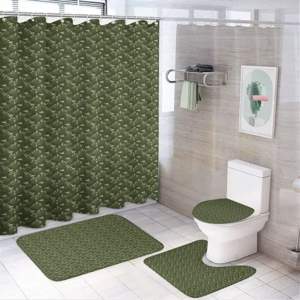 Cactus with Flower and Skull on a shower curtain